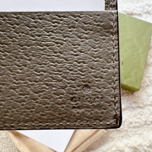 GUCCI G Logo Mens MOTIF BLACK LEATHER BIFOLD WALLET 739358 1AAJA 1193 -Authentic - Picture 5 of 6